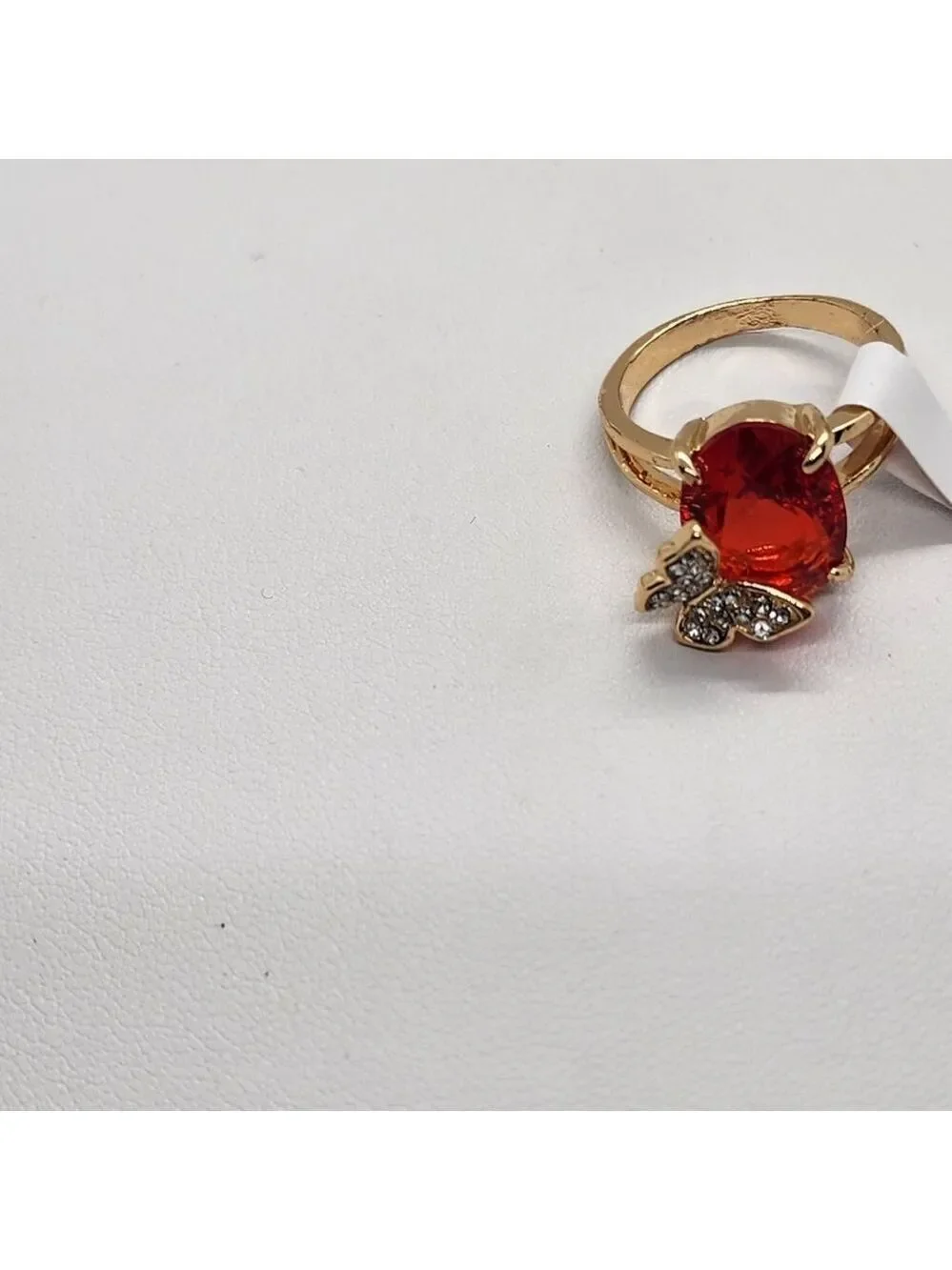 Brand New Fashion Jewelry Red GEM Butterfly Ring